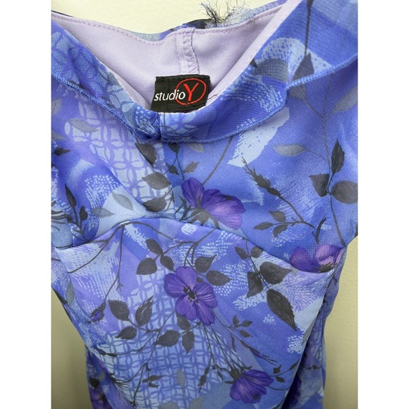 Vintage Y2K Babydoll Dress Purple Fairy Grunge Mermaid Romantic Glam Prom Gown - Picture 6 of 12